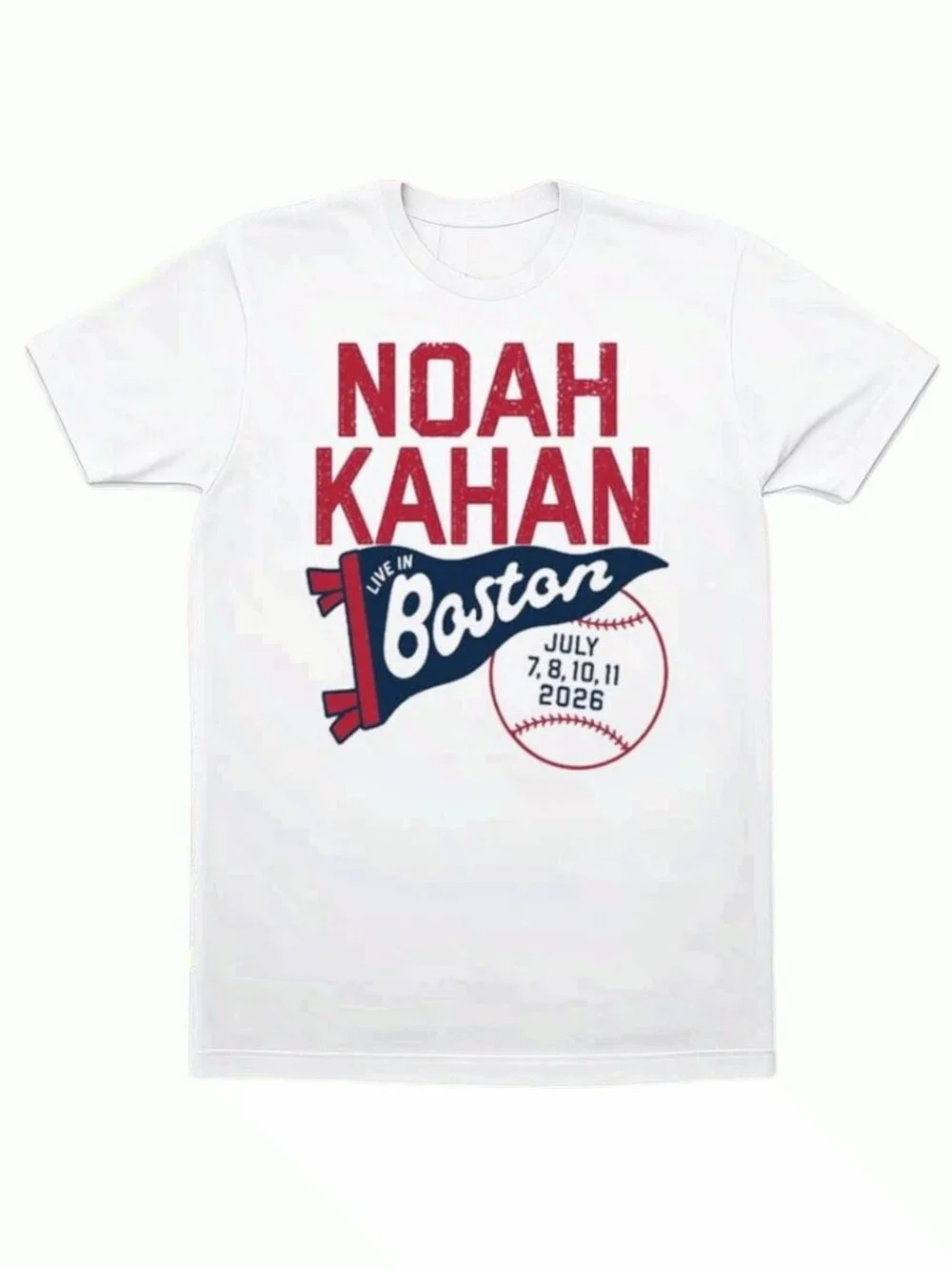 Noah Kahan Boston MA 2026 Tour Graphic T-Shirt Concert Tee